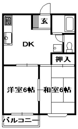 ルシェール名来の物件間取画像